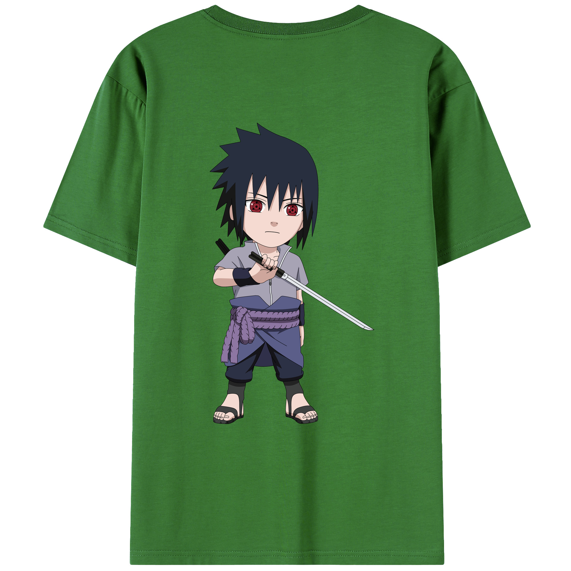 （画像用） NARUTO -ナルト- うちは サスケ Uchiha Sasuke レディース半袖Tシャツ(バックプリント)